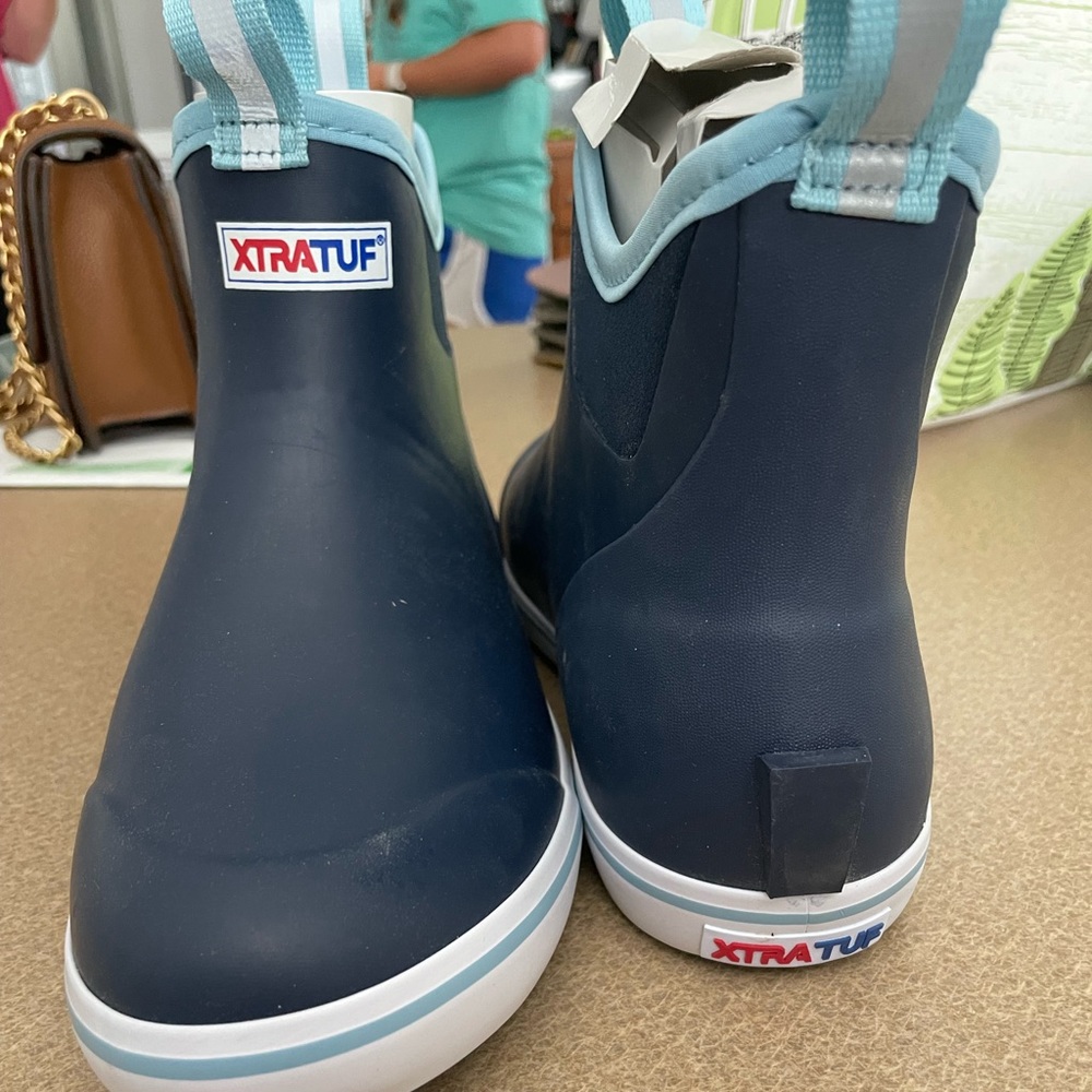 Woman’s Navy Xtratuffs boots